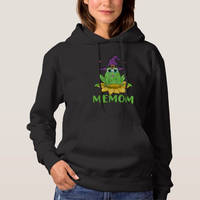 Cute Frog Witch Halloween Memom Hoodie (Vorderseite)