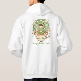 Cute Froggy Coffee Tale Design Hoodie