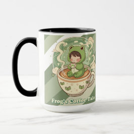 Cute Froggy Coffee Tale Design Tasse