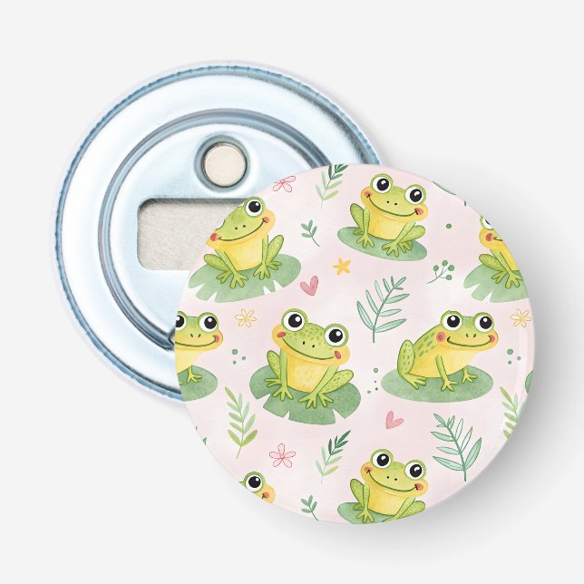 Cute frogs Pattern Flaschenöffner (Vorderseite)