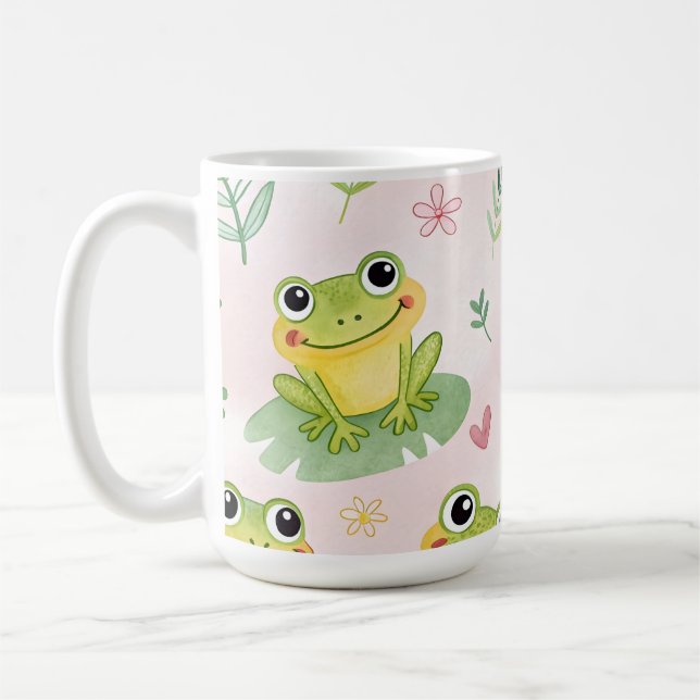 Cute frogs Pattern Kaffeetasse (Links)