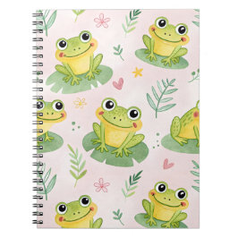 Cute frogs Pattern Notizblock