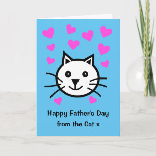 Cute From the Cat Fathers Day Card Karte