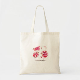 Cute fruit aesthetic pomegranate pink  tragetasche