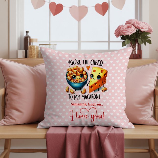 Cute Fruit Pun Custom Name Valentine Accent Pillow Kissen (Cute Fruit Pun Custom Name Valentine Accent Pillow

)