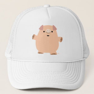 Cute Fun Cartoon Pig Hat Truckerkappe