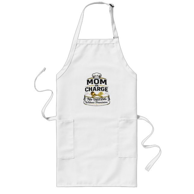 Cute Fun mom  Gift  Apron Lange Schürze (Vorne)