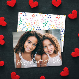Cute Fun Type Happy Valentine's Day One Photo Feiertagskarte
