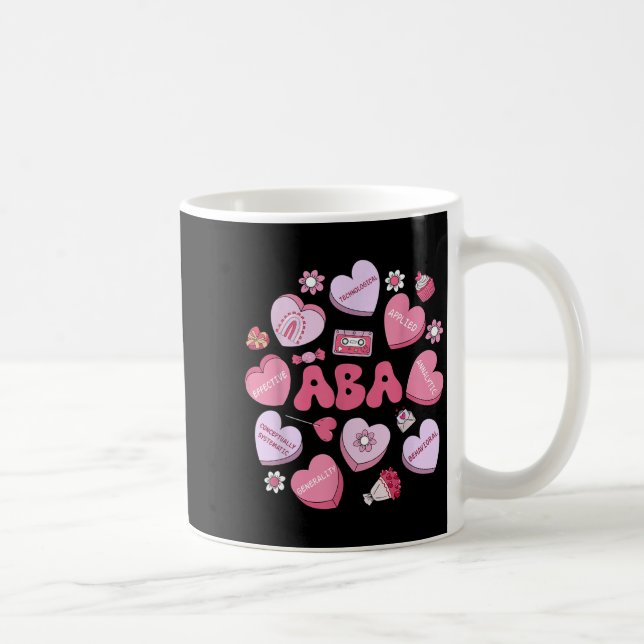 Cute Funny Aba Therapy Candy Heart Slp Behavior Va Kaffeetasse (Rechts)