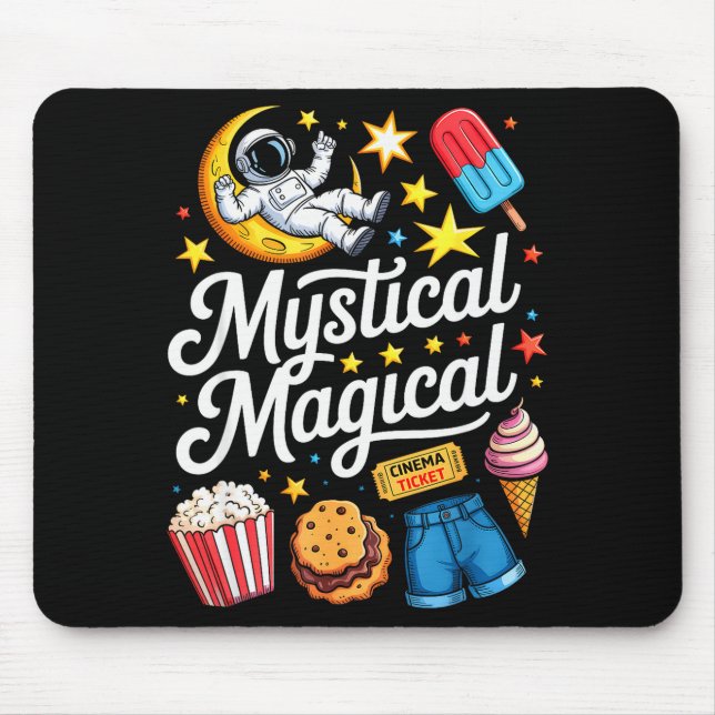 Cute Funny Astronaut Cookies Kids Boy Toddler Girl Mousepad (Vorne)