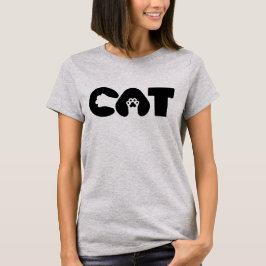 Cute Funny CAT Typography Cat Lover Design T-Shirt