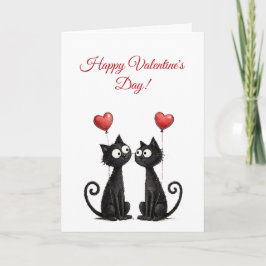 Cute Funny Cat Valentine Folded Greeting Card Karte