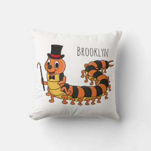 Cute funny centipede cartoon illustration kissen