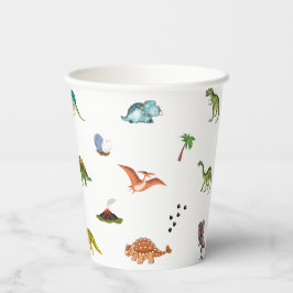 Cute Funny Dinosaur Birthday Party Paper Cups Pappbecher