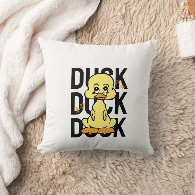 Cute Funny Duck Throw Pillow Kissen (Decke)