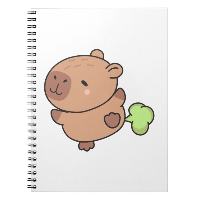 Cute Funny Farting Capybara Pastel Kawaii Notizblock (Vorderseite)