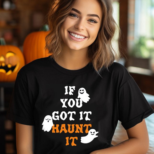 Cute Funny Ghost Halloween Quote  T-Shirt (Von Creator hochgeladen)
