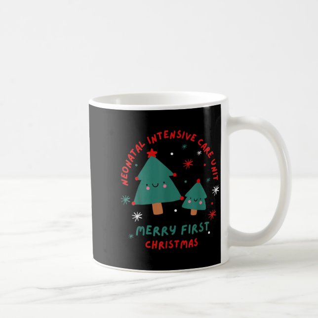 Cute Funny Nicu Merry First Christmas Nurse Crew S Kaffeetasse (Rechts)