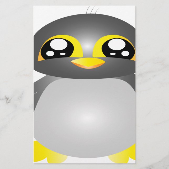 Cute funny penguin briefpapier (Vorderseite)