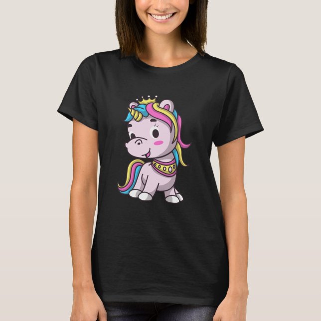 Cute Funny Princess Unicorn Magical Unicorn Lover  T-Shirt (Vorderseite)