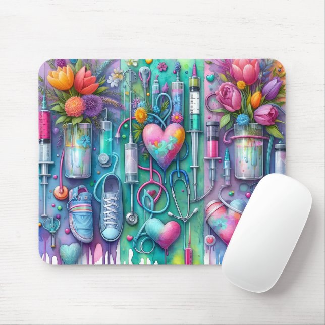 Cute/Funny RN Nurse Mousepad (Mit Mouse)