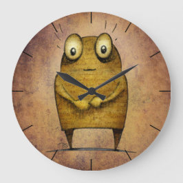 Cute Funny Robot Droid Große Wanduhr