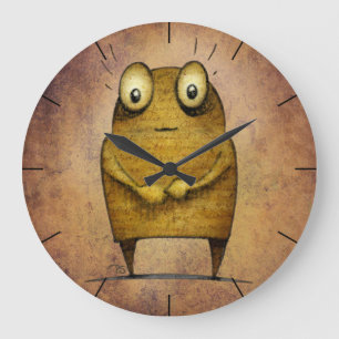 Cute Funny Robot Droid Große Wanduhr