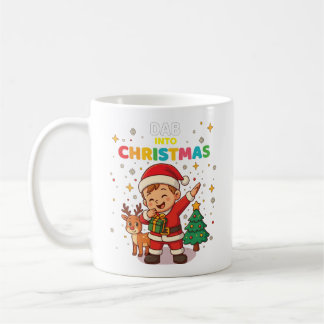 Cute Funny Santa Kid Dabbing Christmas Mug with Re Kaffeetasse