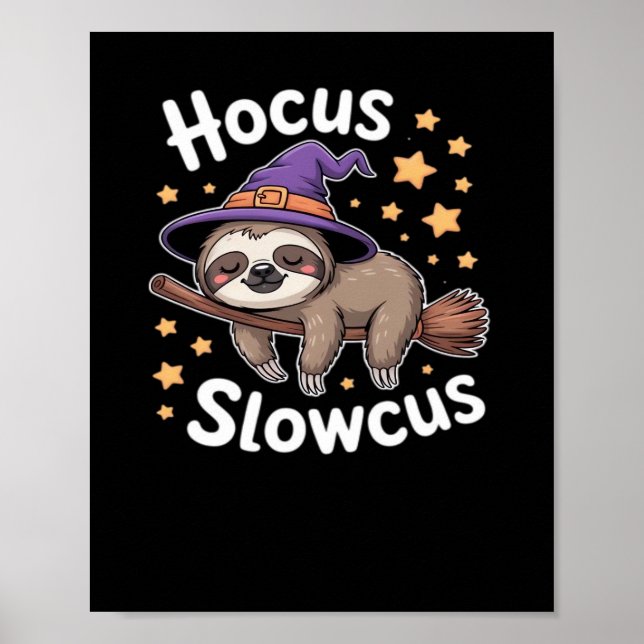 Cute Funny Sloth Halloween Essential T-Shirt Poster (Vorne)