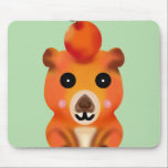 Cute Fuzzy Capybara with Orange | Kawaii Animal Ar Mousepad<br><div class="desc">Bring some chill vibes to your day with this adorable Capybara design! The artwork features a cute, hand-drawn capybara with a soft, fuzzy texture, balancing a bright yuzu orange on its head. This kawaii illustration captures the relaxing nature of everyone's favorite giant rodent. It makes a perfect gift for animal...</div>