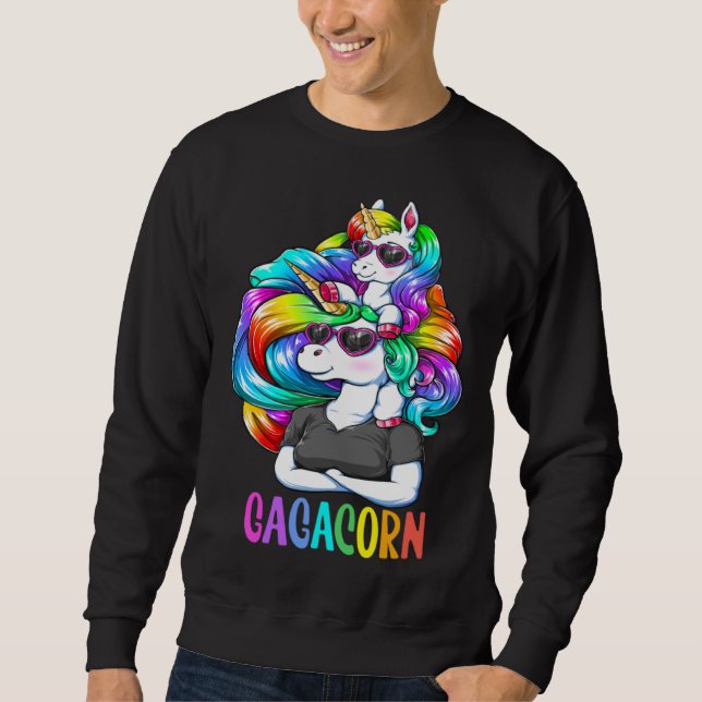 Cute Gagacorn Unicorn Costume Grandma Mom Mother s Sweatshirt (Vorderseite)