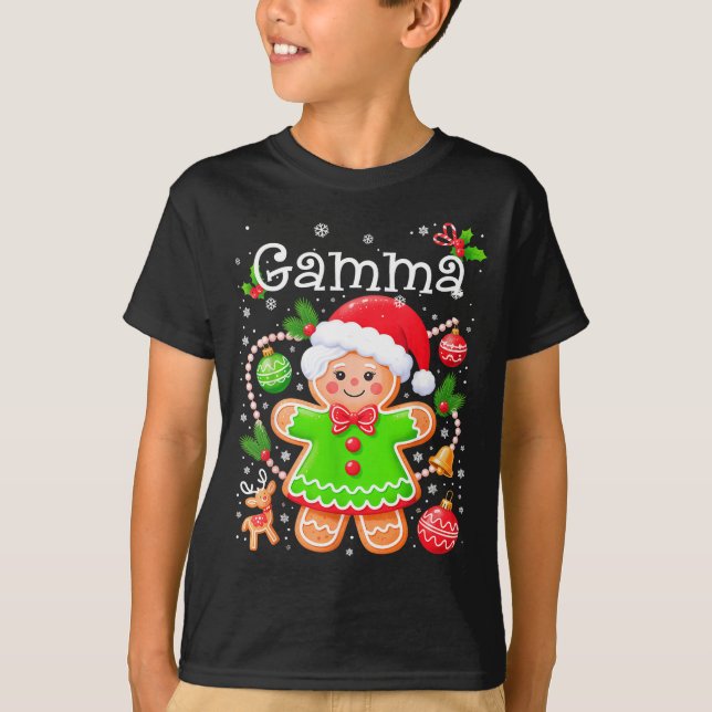 Cute Gamma Gingerbread Family Matching Christmas C T-Shirt (Vorderseite)