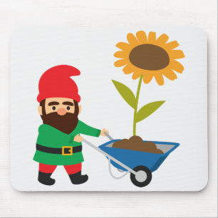 Cute garden gnomes fun mousepad