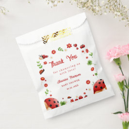 Cute Garden little ladybug baby shower Invitation Geschenktütchen