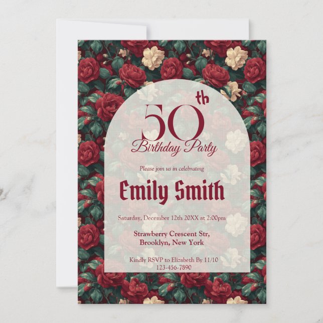 Cute Gardenias Petal Party Einladung (Vorderseite)