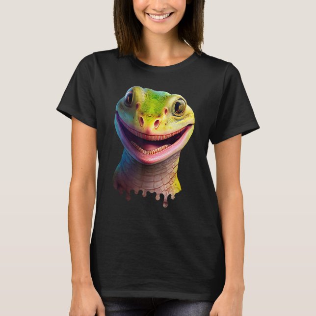 Cute Gecko   Wildlife Lizard T-Shirt (Vorderseite)
