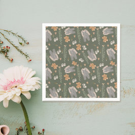 Cute gender neutral clothes boho baby shower serviette