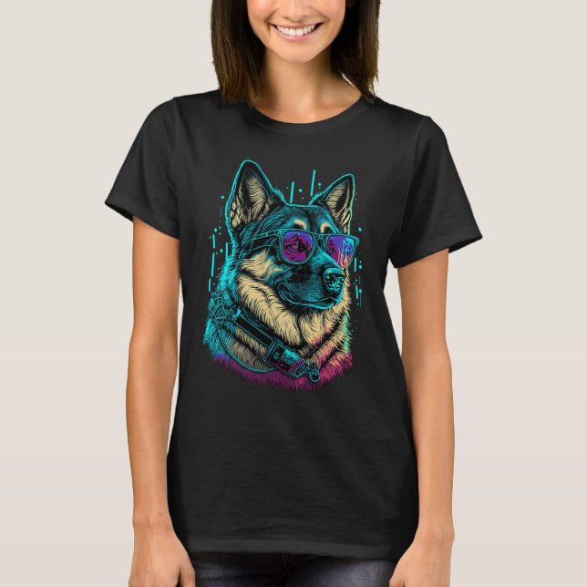 Cute German Shepherd Mom Dog German Shepherd Dad T-Shirt (Vorderseite)