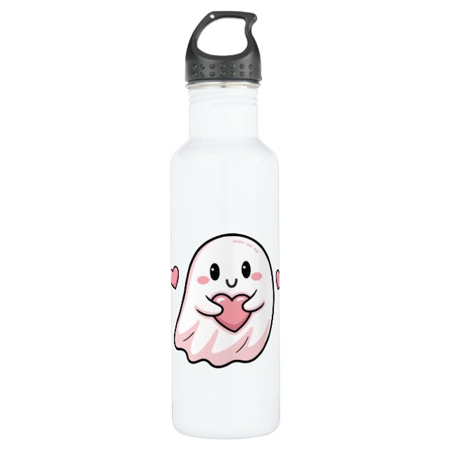 Cute ghost boo edelstahlflasche (Vorderseite)