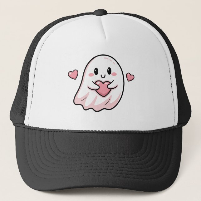 Cute ghost boo truckerkappe (Vorderseite)