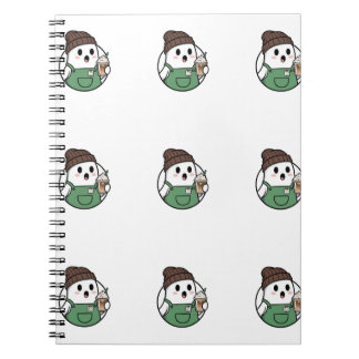 Cute Ghost Coffee Notebook Notizblock