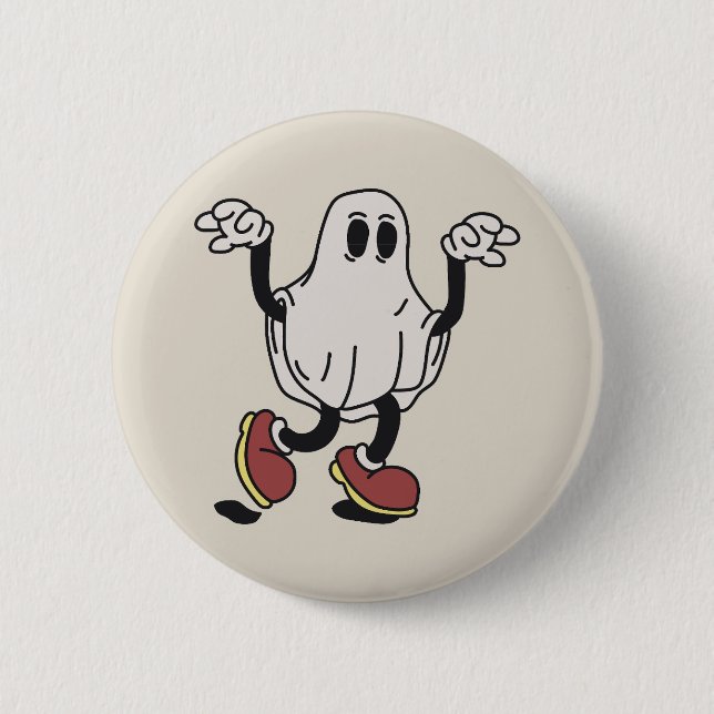 Cute ghost enjoying button (Vorderseite)
