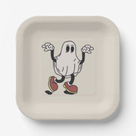 Cute ghost enjoying pappteller