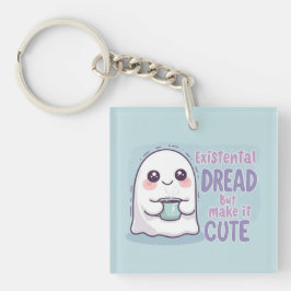 Cute Ghost "Existential Dread But Make It Cute"  Schlüsselanhänger