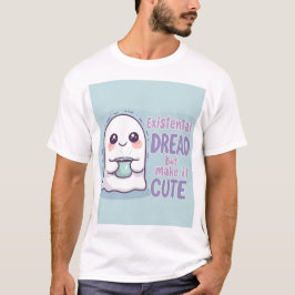 Cute Ghost "Existential Dread But Make It Cute"  T-Shirt