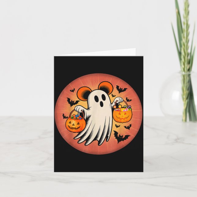 Cute Ghost Halloween Candy Halloween Soky Season G Karte (Vorderseite)