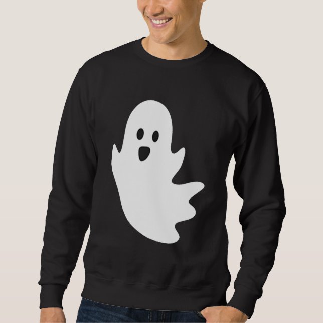 Cute Ghost Halloween Pocket Boo Sweatshirt (Vorderseite)