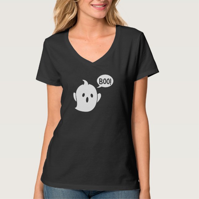 Cute Ghost Halloween T-Shirt (Vorderseite)
