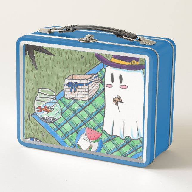 Cute Ghost Kurt Spoopyton Metal Lunchbox (Vorderseite)