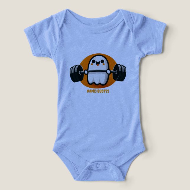 Cute Ghost Lifting Weights (Design Vorderseite)